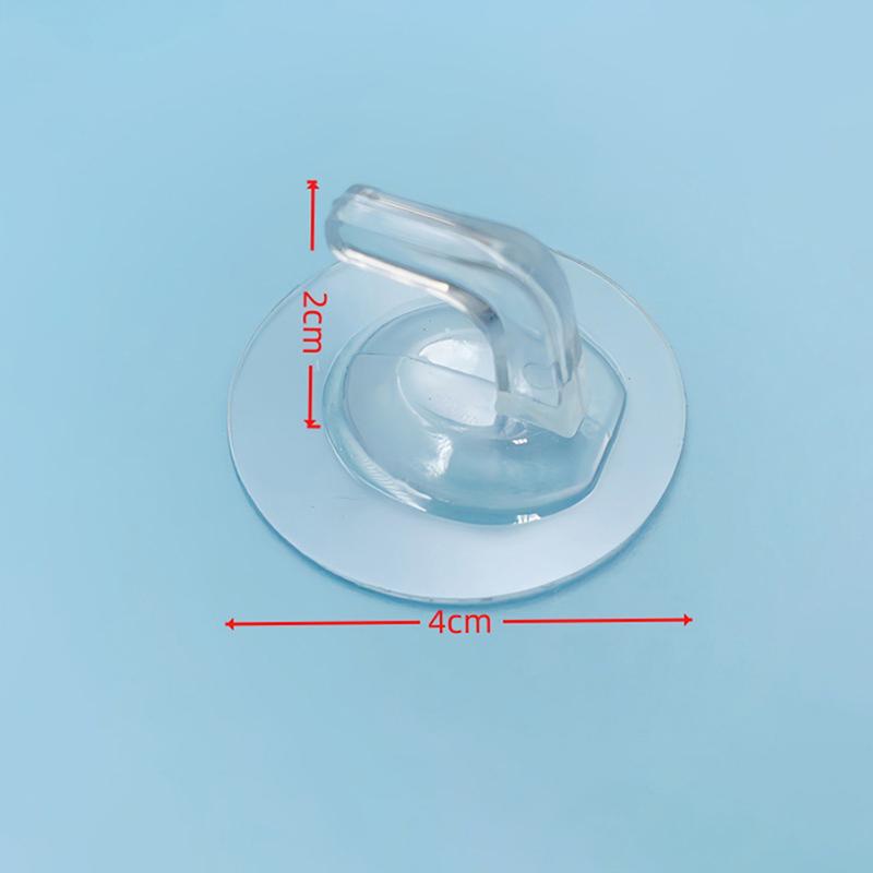 1 Pcs Door Hook Adhesive Wall Hooks Transparent Anti-Skid Traceless Heavy Duty Stick On Hook Bathroom Kitchen Wall Sticker