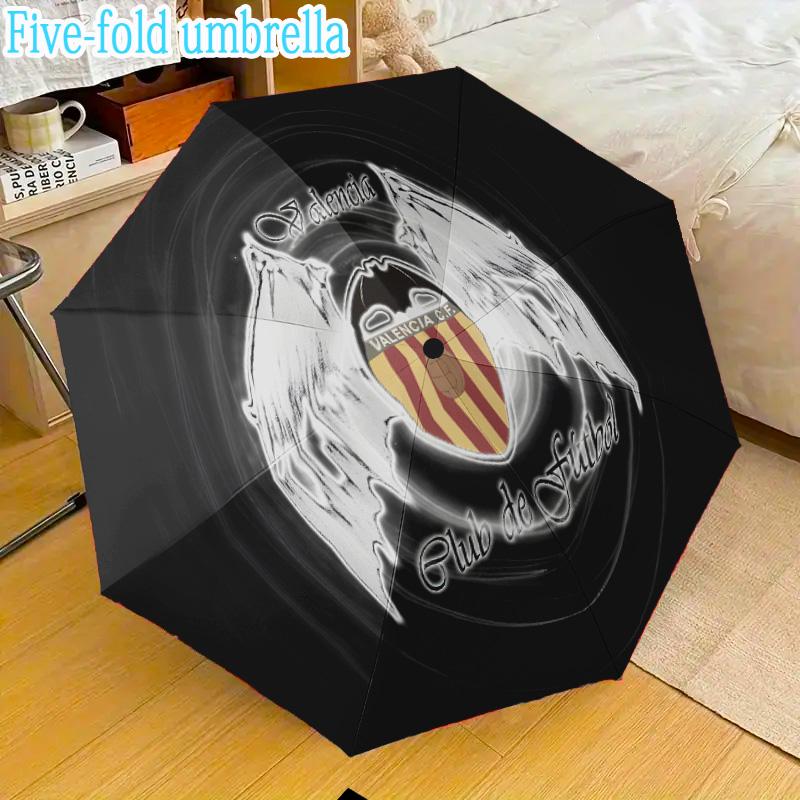 Valen-cia Crest Sunset Mini Umbrella, 5-Fold, Lightweight, Retractable Umbrella Features 8 Ribs, Ideal for Outdoor Use Birthday Gifts