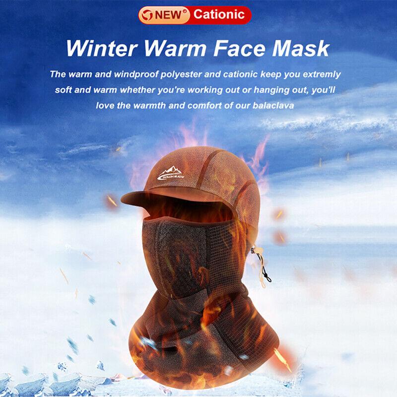 Balaclava de esqui à prova de vento, máscara facial, boné com pala, chapéu térmico de inverno para ciclismo, acessórios para cabeça