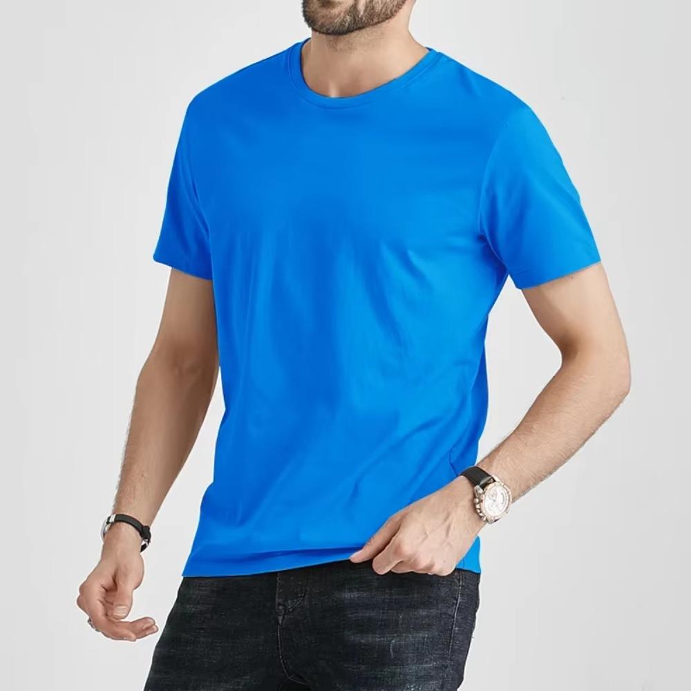 2025 Summer New T-shirt 100 cotton loose y2k casual men s wear breathable all-fashion T-shirt Summer high-quality round neck
