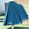 Women's Fairy Style Long Chiffon A-line Skirt - Slimming White Dance Hem for Summer
