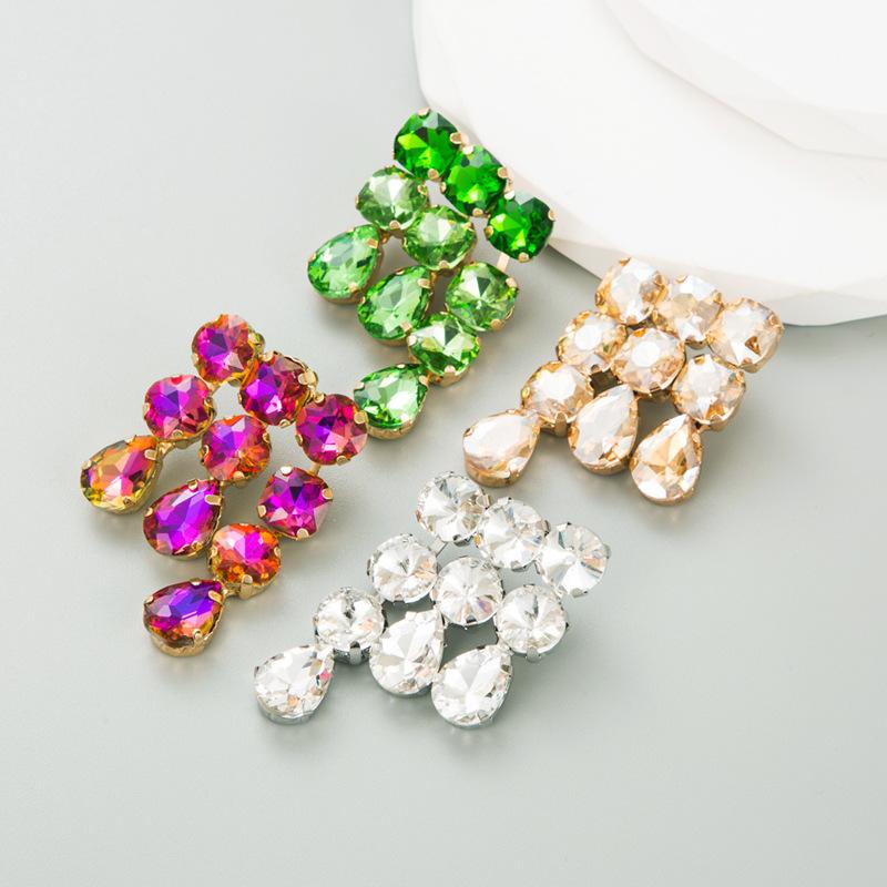 Women's Drop Earring Glass Crystal Geometric Exaggerated Premium Party Earrings