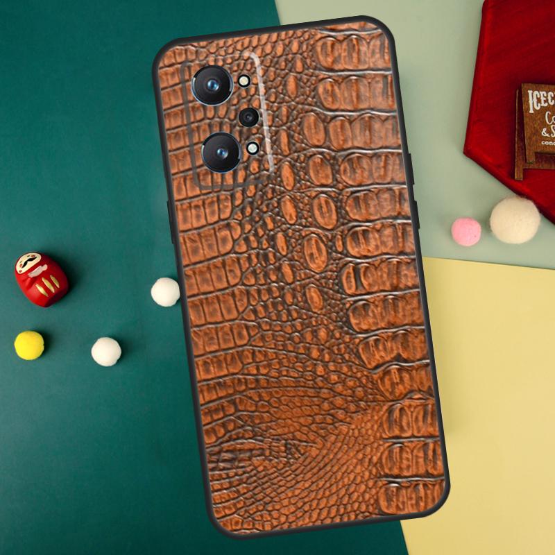Crocodile Pattern Print For Realme GT7 Pro 15 13 10 11 12 14 Pro Plus C55 C71 C75 C67 C63 C61 C53 C35 C65 GT6 Case