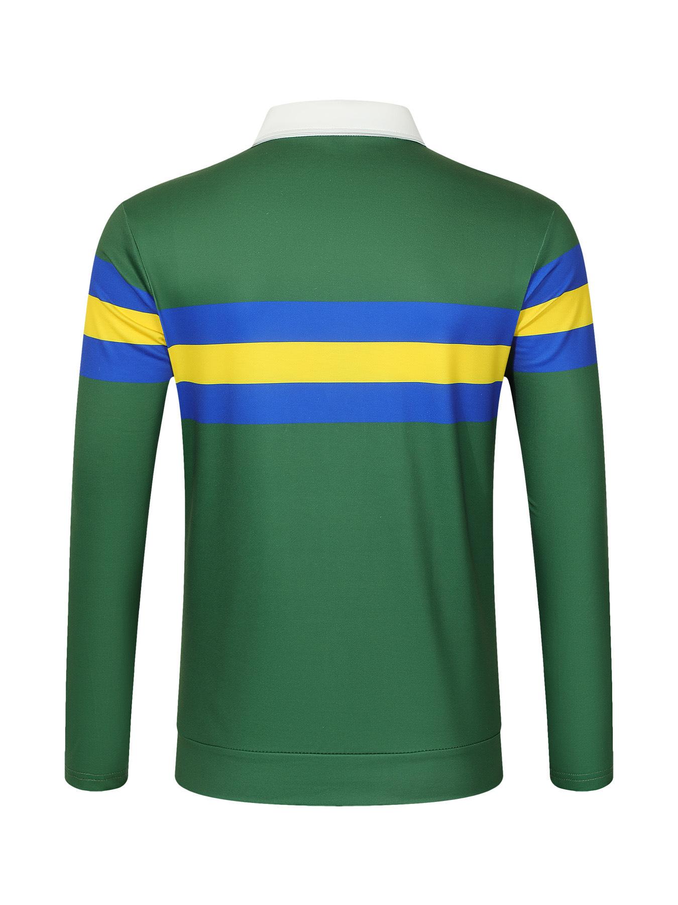 Повседневные полосатые рубашки поло контрастного цвета — фото 4