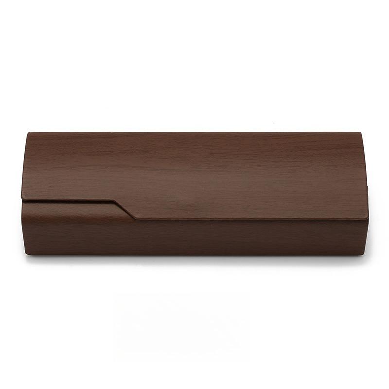 Wood Grain Style Clamshell Glasses Case Can Be Fitted with "Presbyopia Glasses" and "Myopia Glasses" Anti Stress Glasses Case