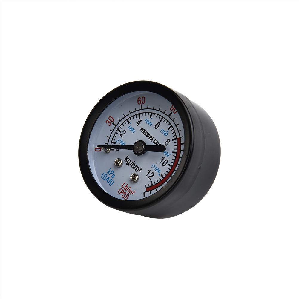 13mm Pressure Manometer for Air Compressors Measures 0 180 PSI and 0 12 Bar Suitable for BSP Thread Connection