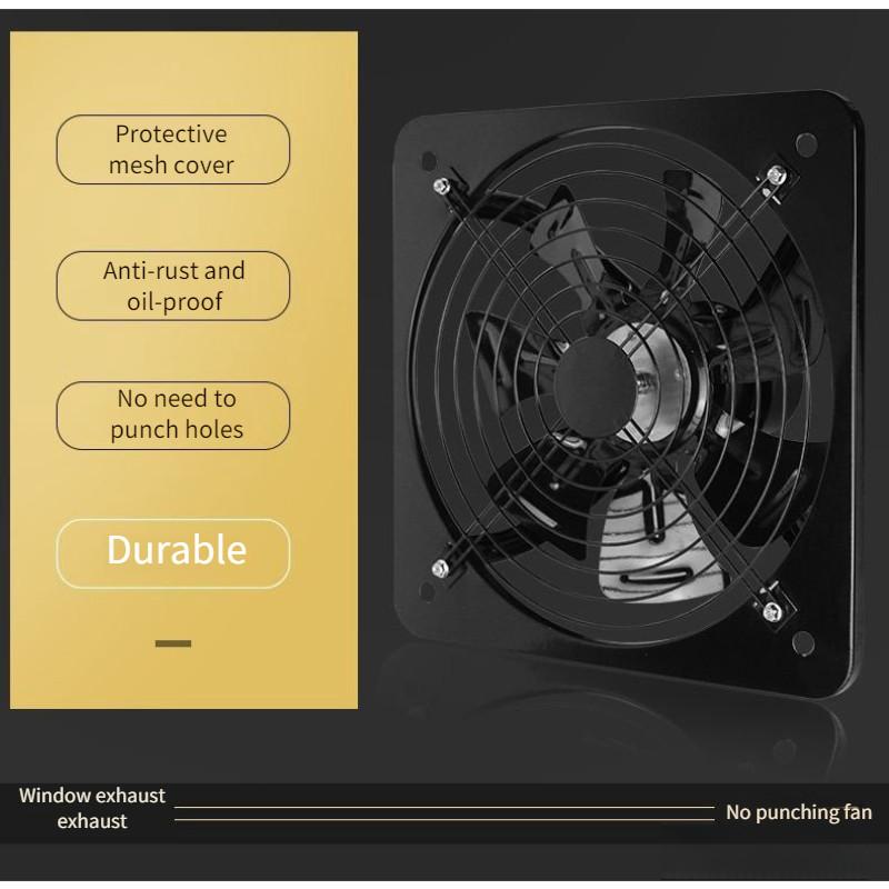 Kitchen Strong Window Ventilator Household Mute Exhaust Fan Rental Room Oil Smoke Exhaust Ventilating Fan