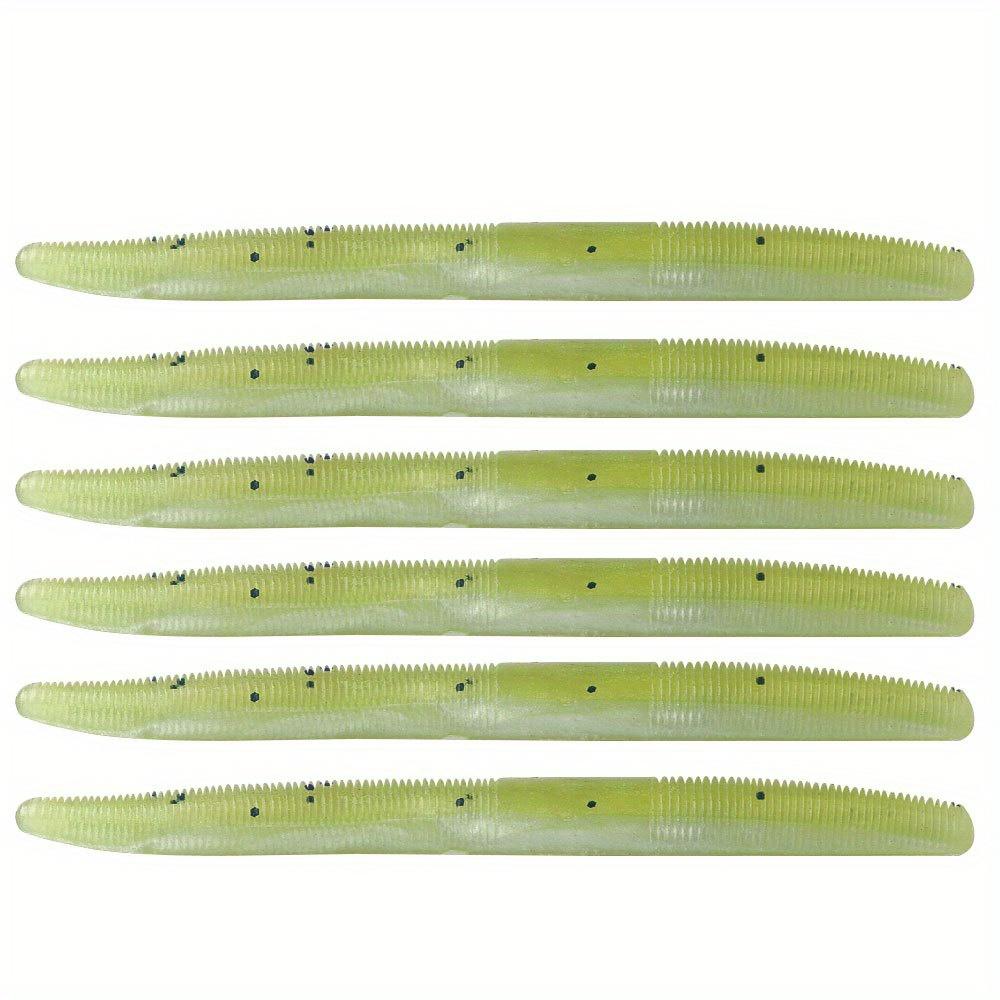 

6 шт./лот 4,53 дюйма (11.5cm) Мягкие силиконовые искусственные черви рыболовные приманки 5.5g рыболовные приманки рыболовные инструменты аксессуары 9#/6Pcs