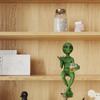 cute Drinking Alien Sculpture Craft Novelty Alien Collectibles Funny Desktop Decoration For Desk Bedroom Decoration