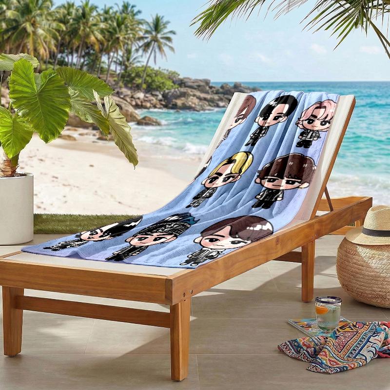 Snowman Band Fashion Beach Towel: Ideal for Summer Adventures Soft, absorbent and quick drying suitable for swimming and bathing