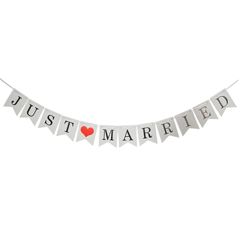 

Multi Design Wedding Bunting Banners Bridal Shower Decorations With Glitter Accents For Photo Booth Or Party Backdrop