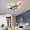Children's J-35 Fighter Model Ceiling Light - Eye-Protection, Creative Airplane Design for Boys' Bedrooms