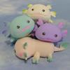 Non-Toxic 1/4Pcs Axolotl Squeeze Ball Cute Fish Relax Cartoon Antistress Squishy Stress Relief Slow Rising For Adult Kids Stretch Toys