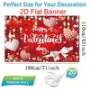 1Pcs Happy Valentines Day Red Heart Bow Decoration Background Romantic Backdrop Decorations For Photo Studio Photo Booth Party