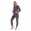 Keanu Womens/Ladies Star Fleece Embossed Long Pyjama Set