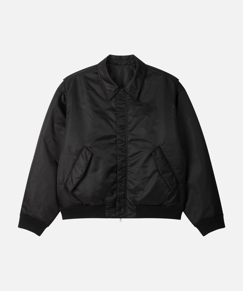 Draw Fit Crop Padded Flight Blouson Jacket [Black]