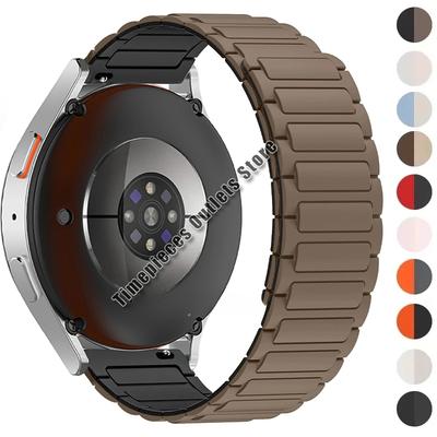 20MM 22MM Magnetic Silicone Strap for Samsung Galaxy Watch 7 FE 6 5 4 40/44mm Classic 5Pro Band for Huawei Watch 5 GT5 Pro 46MM