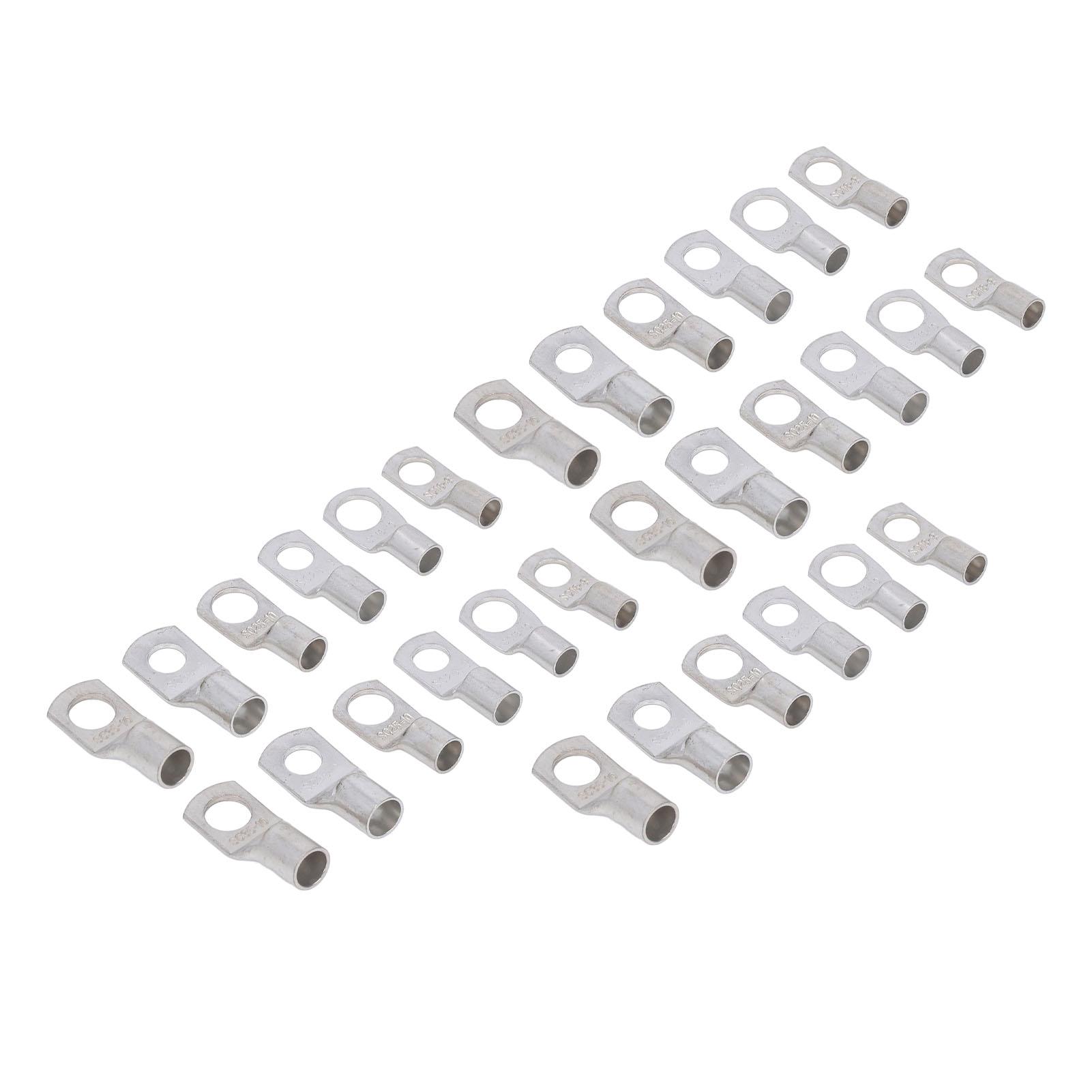 

30 шт. Надміцні кабельні наконечники SC16 SC25 SC35 Асортимент луджених мідних люверсів Трубчасті кільцеві клеми SC