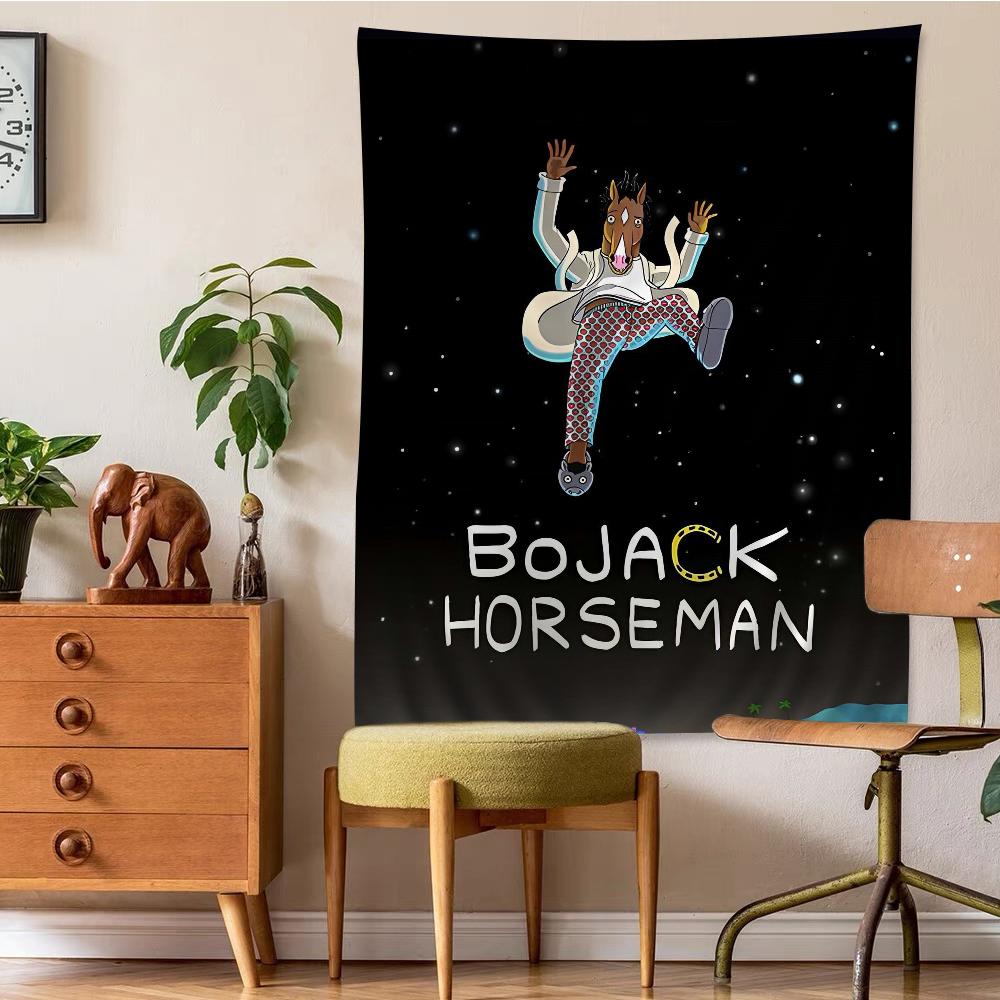 

B-БоДжек Смішний H-Конячий Саморобний Настінний Гобелен Підвісний Таро Хіпі Настінні Килими Гуртожиток INS Домашній Декор 50x70cm