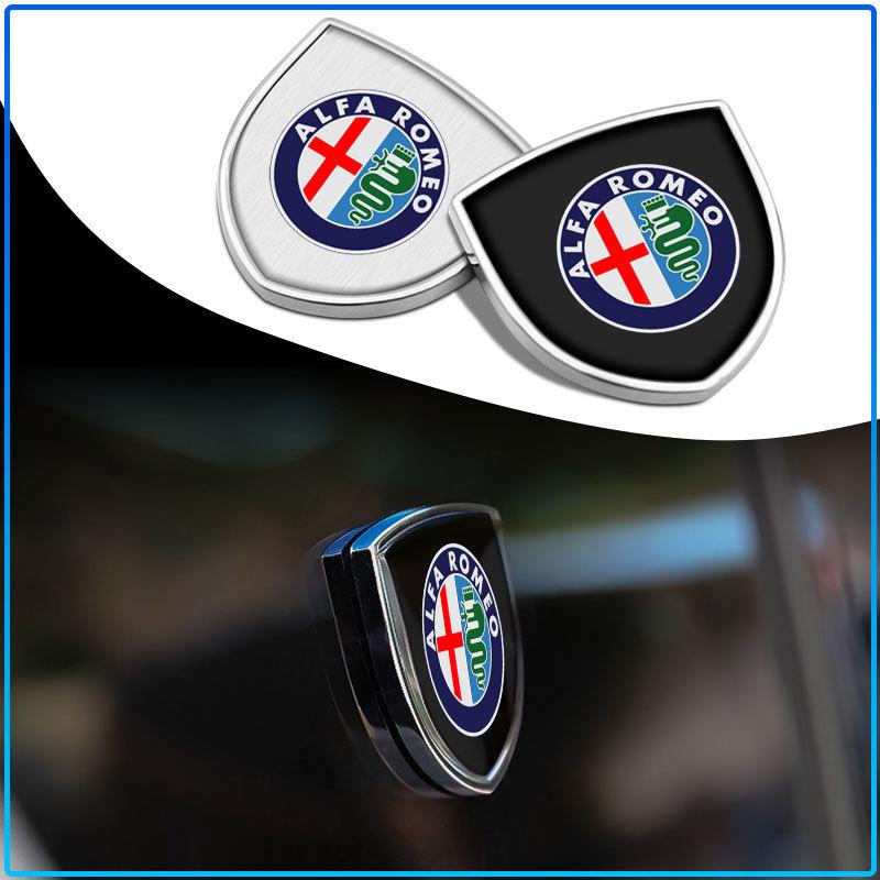 1Pcs 3D Metal Auto Door Shield Emblem Car Body Badge Sticker Styling For Alfa Romeo 147 159 Giulietta Giulia Mito Spider Alpha Nheadrest