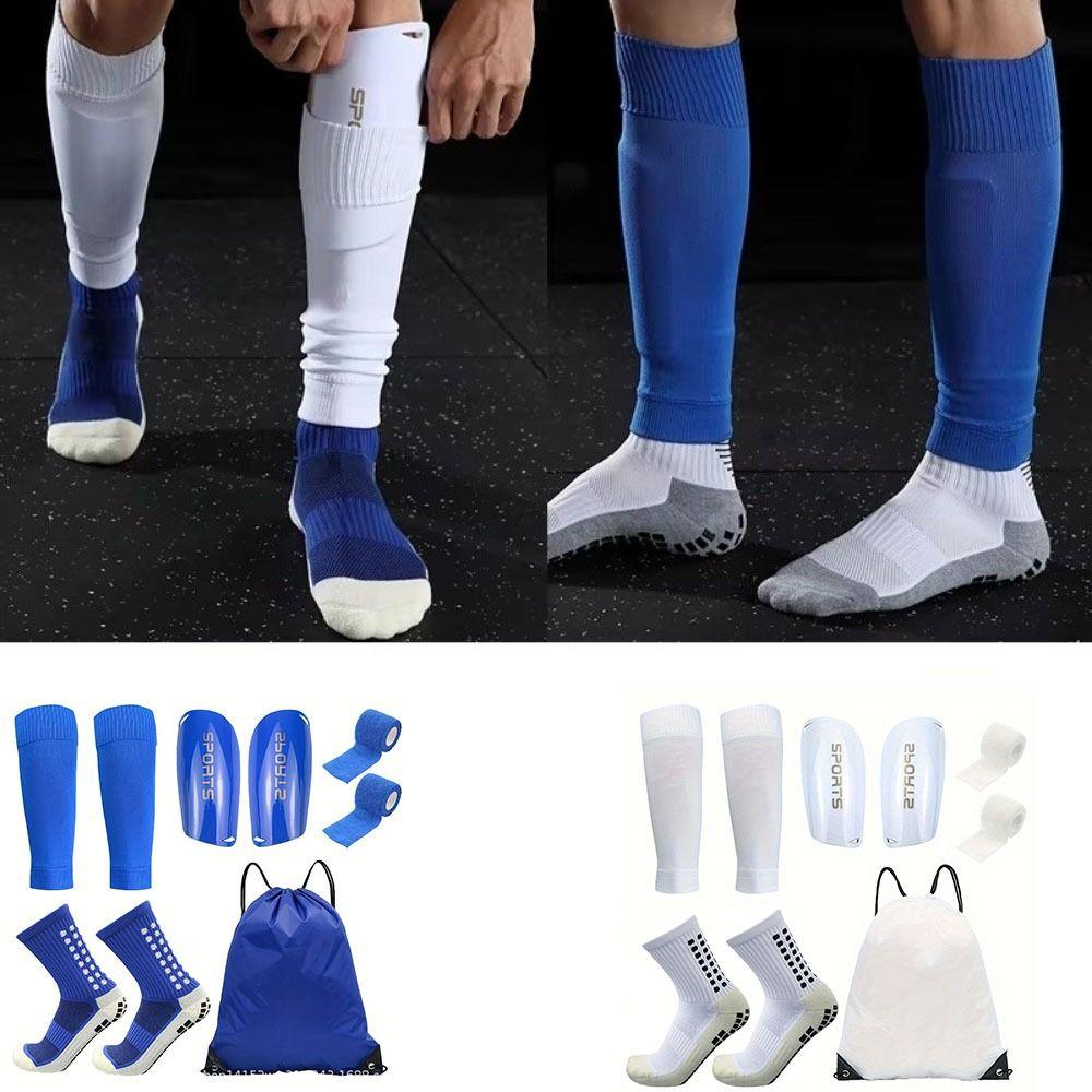 5pcs/set Durable Soccer Shin Guards Lightweight Ankle Socks Football Shin Pads  Protective Equipment