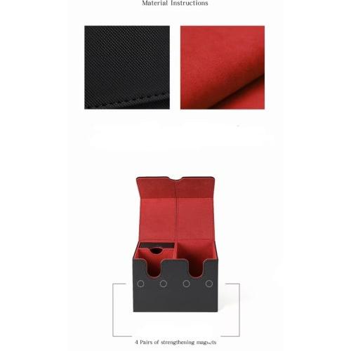Tiaraments Deck Case, Trading Card Case, Magnetic, PU Leather, 160 Cards, Sleeve Compatible, Yu-Gi-Oh!, Pokemon, Duel Masters, and Other Card Games, B