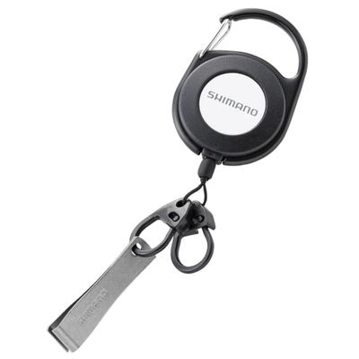 SHIMANO Karabinerrolle mit Schnurschneider Weiß UH-203W