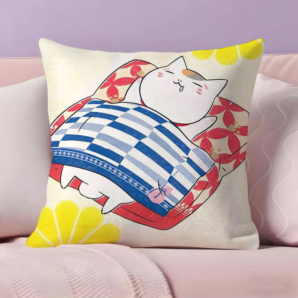 Anime N-Natsumes B-Book Of F-Friends Pillow Case Ultra Soft Skin Friendly Fabric Cloud Like Comfort & Concealed Zipper