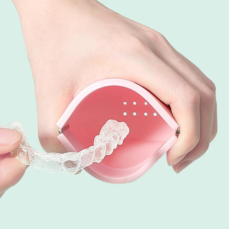 Cute Aligner Case Silicone Retainer Case Denture Case Travel Braces Mouth Guard Container Holder Oral Hygiene Sealed Braces Box