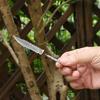 58HRC Damascus Fruit Knife Billets Blade Knife Insert Type DIY Semi-finished  Straight Knife Accessories