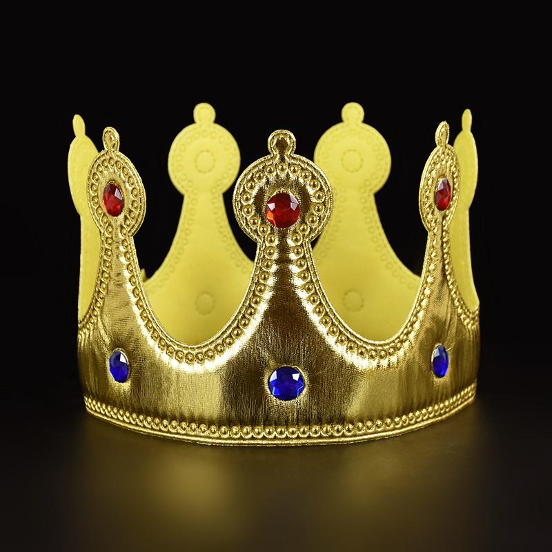 Kids Birthday Hat Gold Silver Crown Baby One Year Old Birthday Boy Girl 1st Happy Birthday Party Decoration Supplies Photo Props