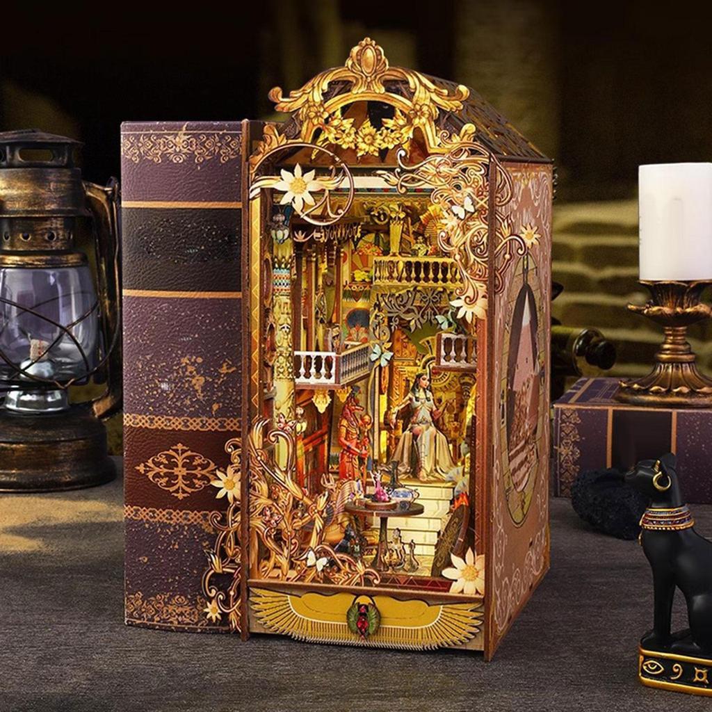 Miniature Dollhouse Kits Diorama Building Puzzles with Light House Creative Room for Kids