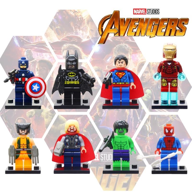 High-quality Abs Plastic Building Blocks Jr833b Avengers Superhero Series
