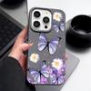 Cartoon Butterfly Flower Case For iPhone 16 Pro Max 15 14 13 12 11 Shockproof Slim Soft Silicone Case Cover