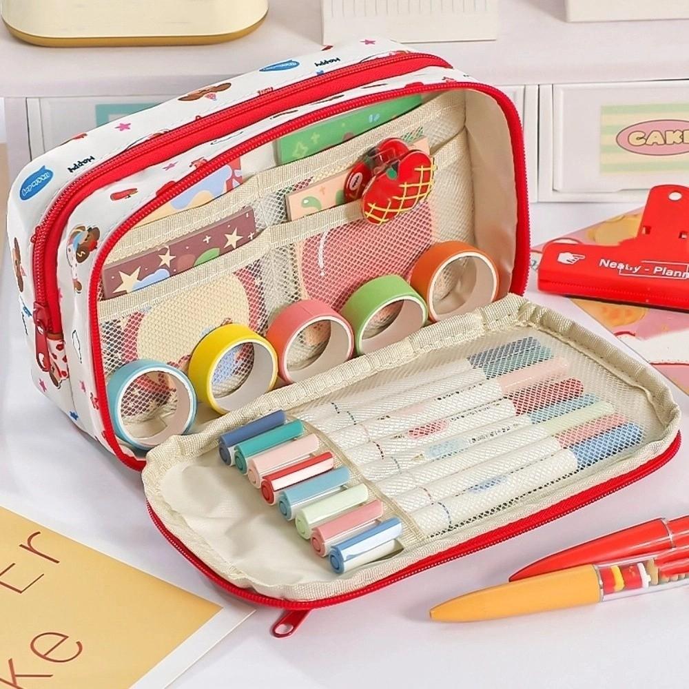 Large Capacity Stationery Storage Bag Cosmetics Storage Pen Pencil Case  Student