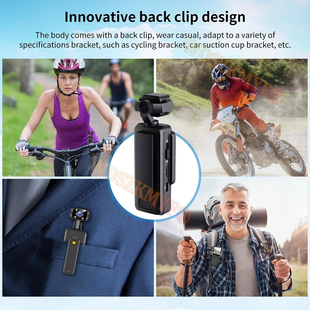 1080P Handheld Sports Pocket Camera HD Display 180° Rotatable WiFi Wireless Video Recorder Built-in Fill Light Motion Camera