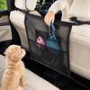 Dog Car Barrier Mesh Screen with Rear Seat Divider, Headrest Mount, Center Pocket and Cabin Partition for Daily Driving, 69 X 59 Cm