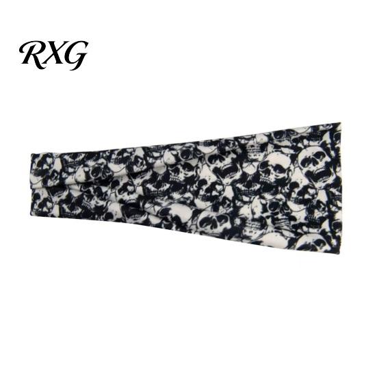 Skull Pumpkin Headband Halloween Headbands for Women, Cute Ghost Bat Cat Skeleton Wide Hair Bands, For Running Breathable Stretchy Non-Slip Headbands,