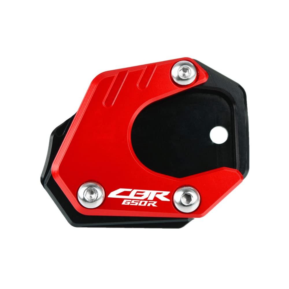 Side Stand Kickstand Plate Pad End Red for CBR650R 2019-2021