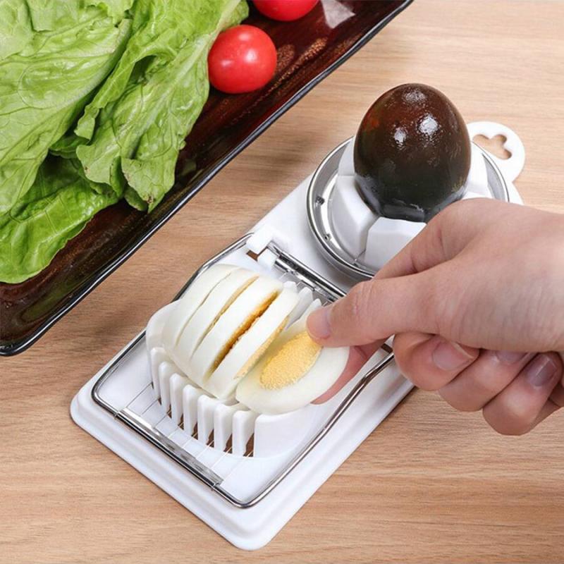 Multifunctional Egg Cutter 2-In-1 Stainless Steel Wire Pull Egg Cutter for Hanging High-Quality Kitchen Accessory Tools