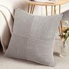 2pcs Bohemian Style Corduroy Striped Pillowcases 18x18 Inch Stripes for Sofa, Bedroom, Living Room - Fall Home Decor, Decorative Pillowcases
