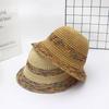 Ice Silk Knitted Woven Sunshade Hat for Women Summer Outdoor Travel Sunscreen Hat Hollow Breathable