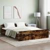 VidaXL Bed Frames Headboard and Footboard Smoked Oak 160x200 Cm 3203765