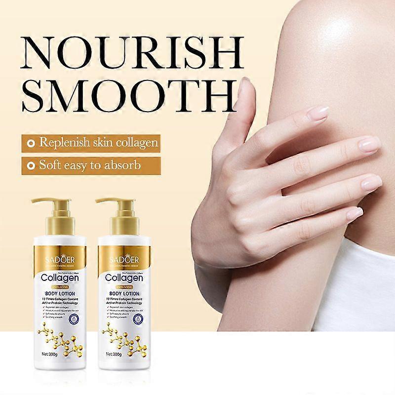 Collagen Body Lotion - Anti-Wrinkle Moisturizing Body Cream - Enriched with Hydrolyzed Collagen - Body Moisturizer for Dry Skin - Smooth, Firm, and Hy