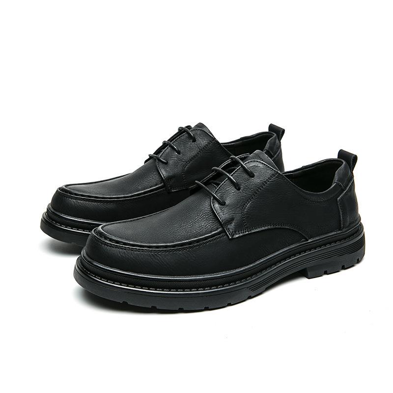 2024 Autumn/Winter Men's Comfortable Leather Lace-up Brogues - Casual British Business Formal Shoes