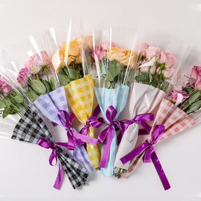 30PCS Waterproof Flower Packaging Bag Transparent Bouquet Packing Material  Valentine's Day