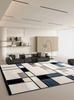Light Luxury Geometric Large Living Room Carpet Modern Style Decoration Home Sofa Side Floor Mats Soft Rugs for Bedroom