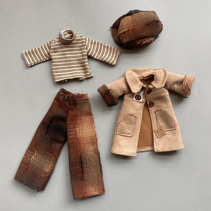 For 30Cm Doll Clothes Suit Cute Winter Outfit 1/6 Doll Accessories Dress Up Toy Gift For Girls