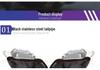 Black Stainless Steel Square Tailpipe Tip for BMW X5 X6 X7 G05 G06 G07