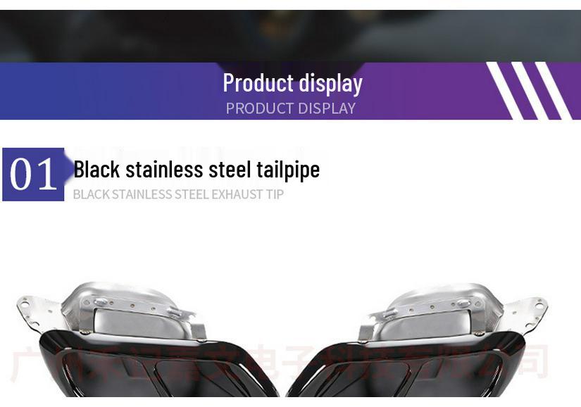 Black Stainless Steel Square Tailpipe Tip for BMW X5 X6 X7 G05 G06 G07